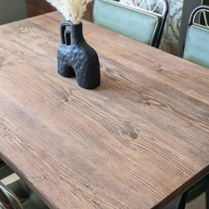 BLAKE: Reclaimed Dining Table with Black A-Frame Legs