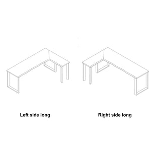 SAOIRSE: Reclaimed Corner Desk with Black Steel Legs + Uneven Edges, Customisable