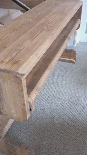 NOVA: Musician's Studio Desk with Rugged Keyboard Tray, Monitor Stand and 6U Racks, 3 Tiered made from Reclaimed Wood