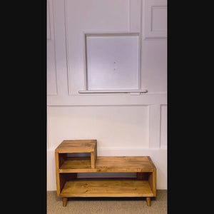 LUIS: Wooden Hallway Seating, Reclaimed Boards with Turned Legs and a Customisable Finish