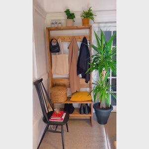 KIRB: Reclaimed Wood Hallway Storage Unit Coat Rack