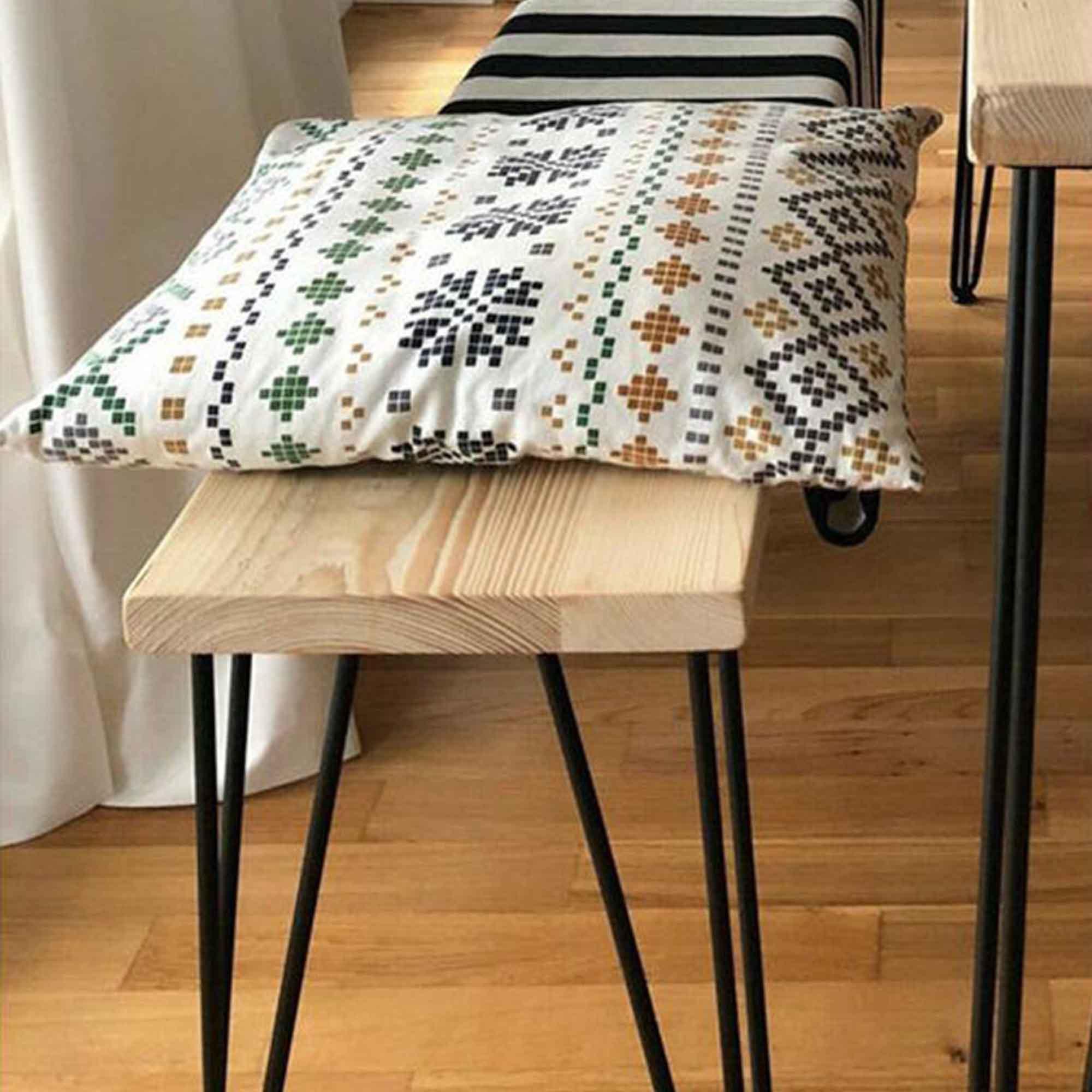MARKUS: Reclaimed Hairpin Bench - RizAndMicaMake