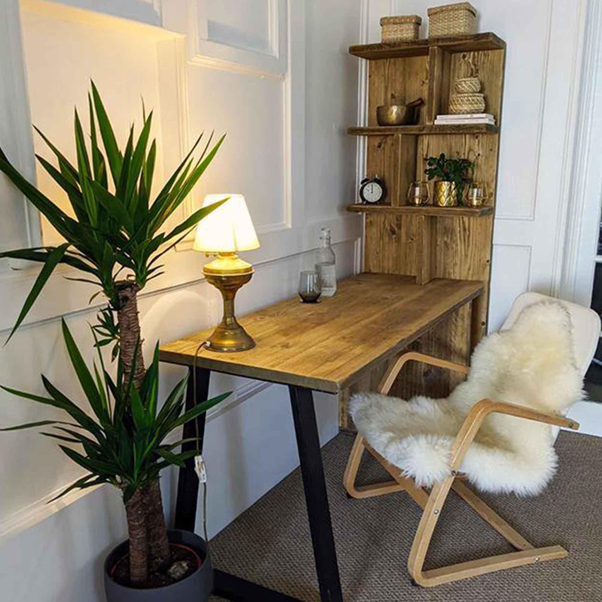 Desk With Integrated Bookshelf - RizAndMicaMake