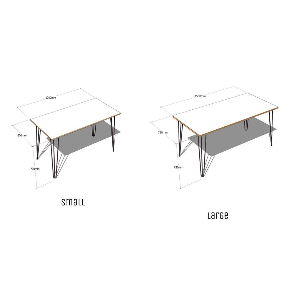 Scandinavian Style Birch Ply Formica Desk - RizAndMicaMake