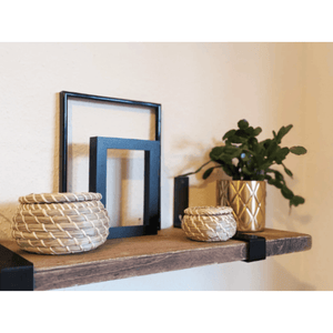 MILLIGAN: Wood Shelf with Black Steel Brackets - RizAndMicaMake