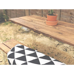 Garden Bench With Galvanised Hairpins - RizAndMicaMake