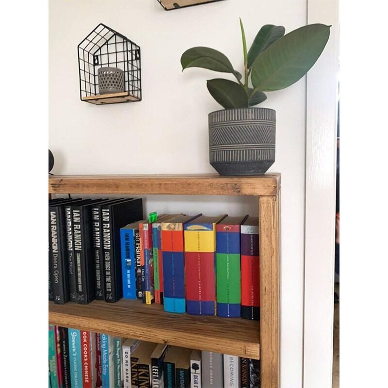 Reclaimed Bookshelf Shelving Unit With Hairpins - RizAndMicaMake