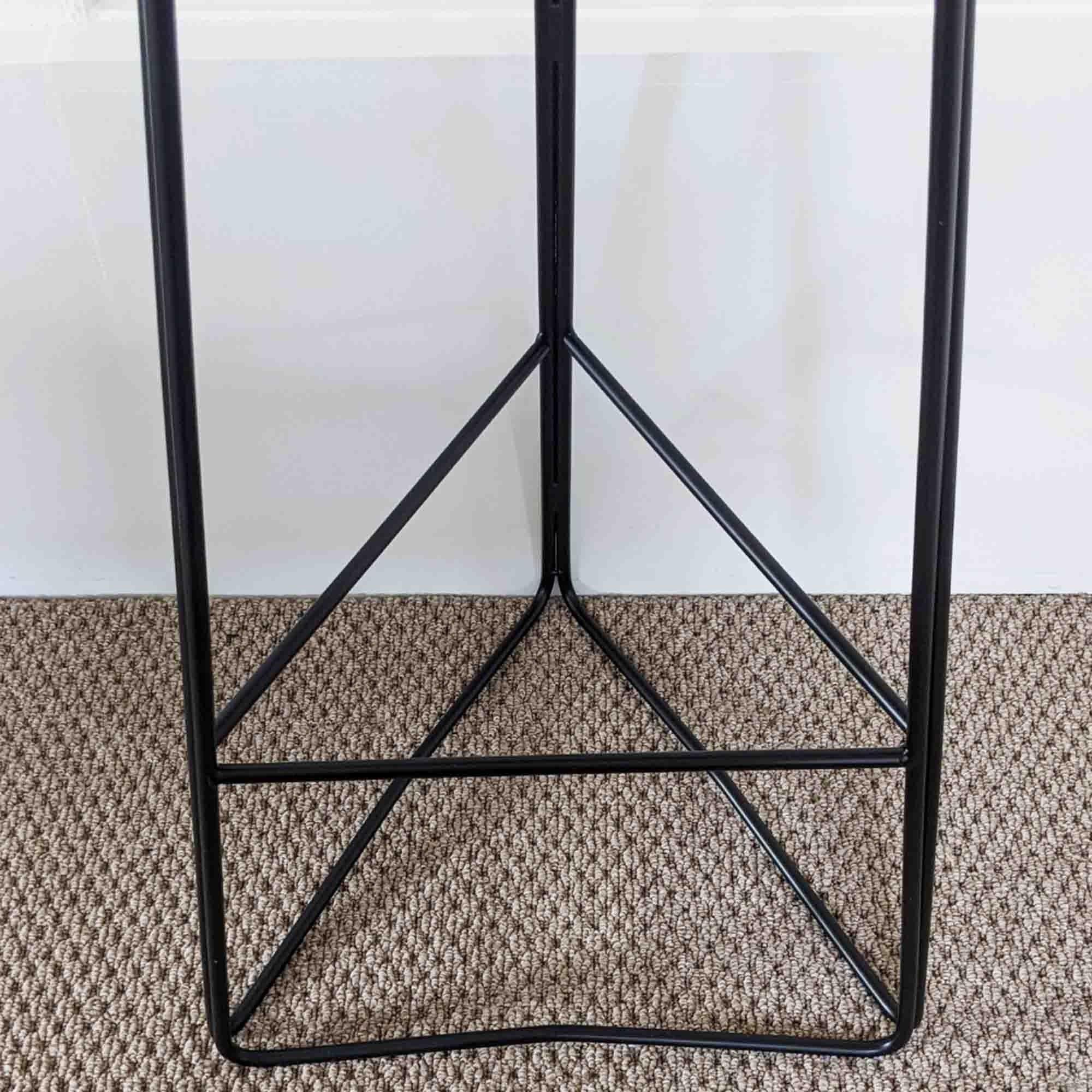 Bar, Table and Side Stools, Handmade from Reclaimed Wood with Geometric Solid Steel Frames- Various Heights/Finishes