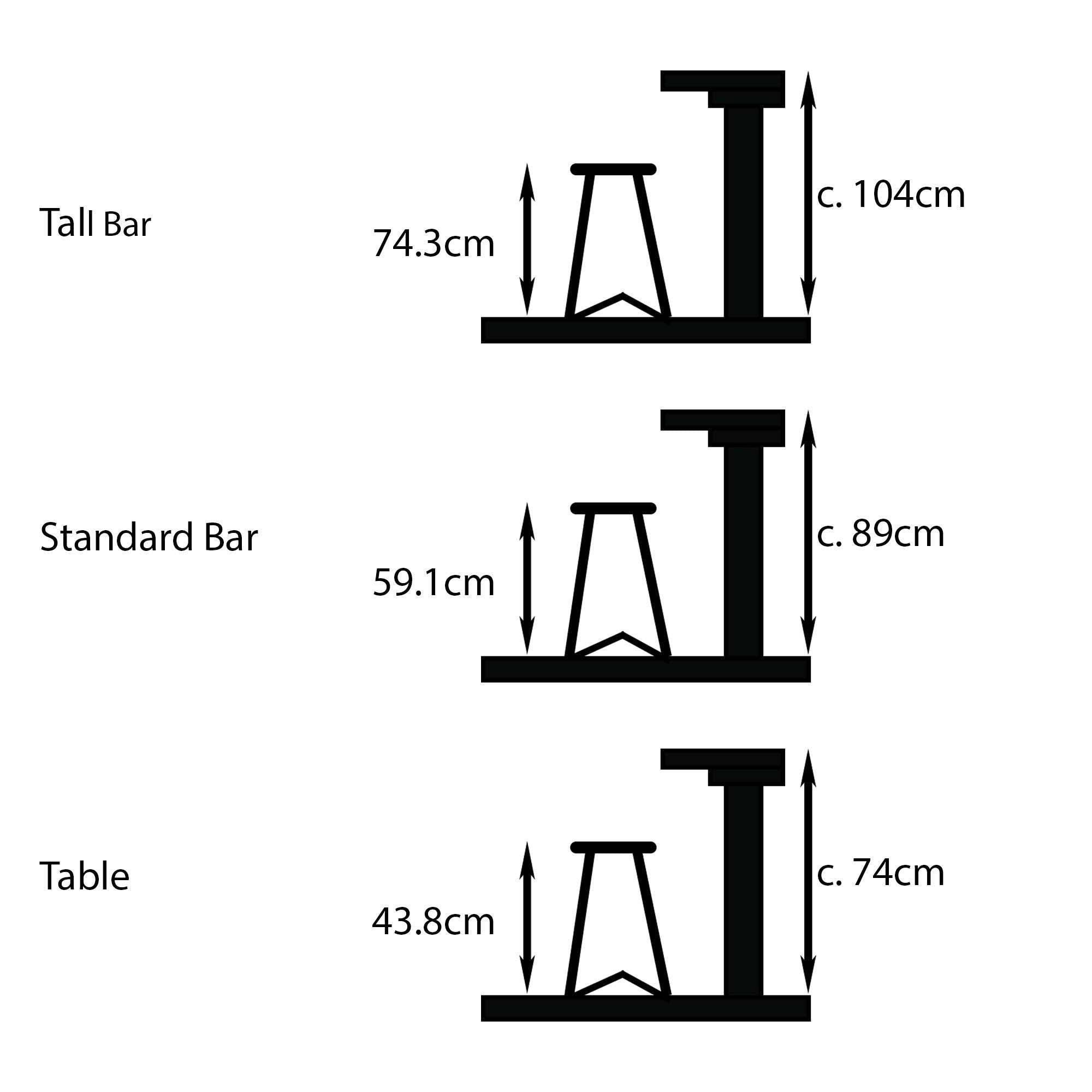 Bar, Table and Side Stools, Handmade from Reclaimed Wood with Geometric Solid Steel Frames- Various Heights/Finishes
