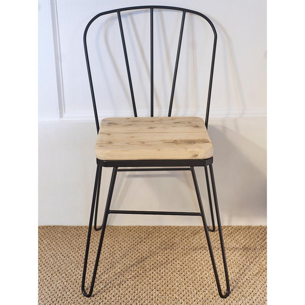 Hairpin Dining Chair Made with Reclaimed Wood- Available in a Range of Finishes