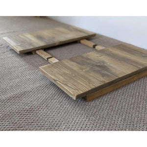 Reclaimed Extending Dining Table With Black Box Steel Legs, Customisable Size + Finish