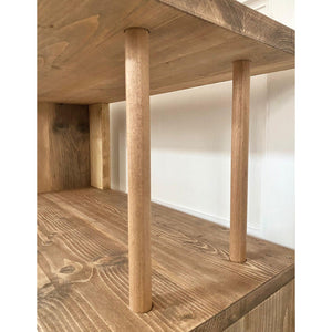 Wooden Bookcase Unit, Reclaimed Boards, Customisable Finish