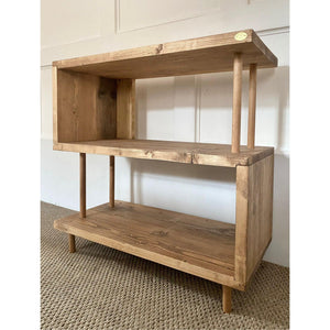 Wooden Bookcase Unit, Reclaimed Boards, Customisable Finish
