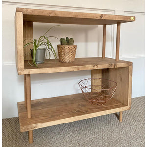 Wooden Bookcase Unit, Reclaimed Boards, Customisable Finish