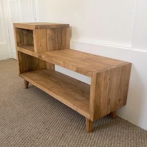 Wooden Hallway Seating, Reclaimed Boards with Turned Legs and a Customisable Finish