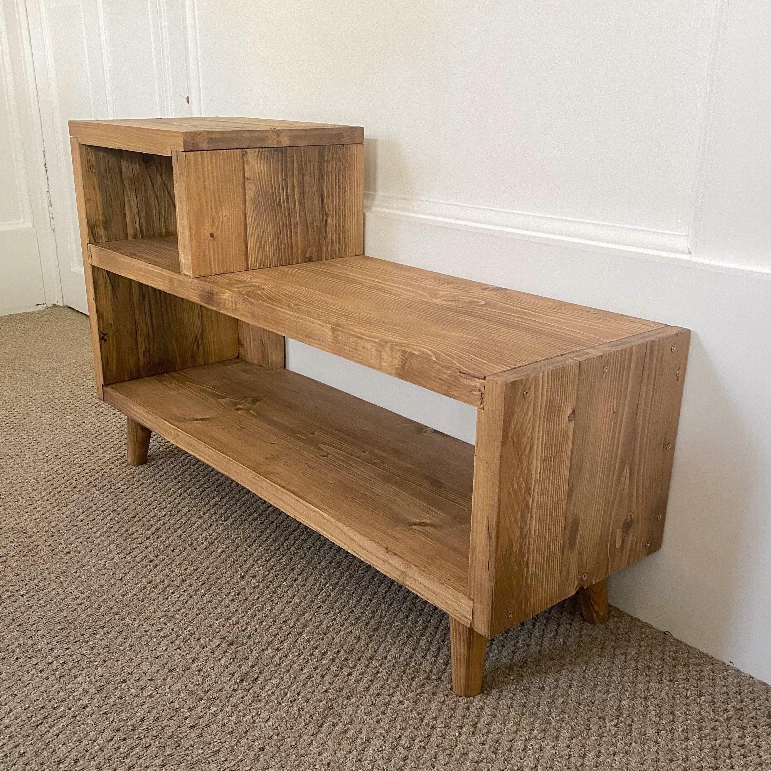 Wooden Hallway Seating, Reclaimed Boards with Turned Legs and a Customisable Finish