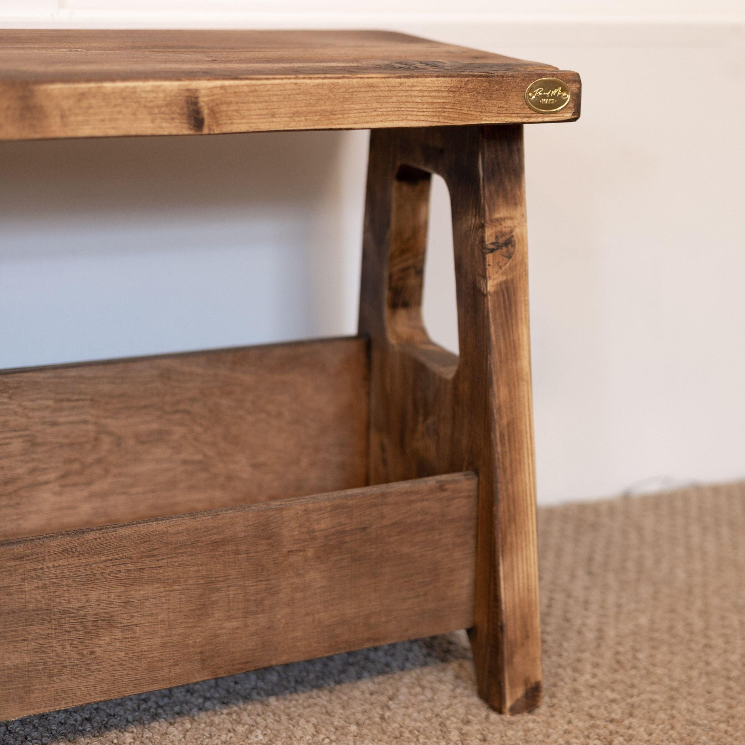 ARVID: Reclaimed Wood Storage Bench, Choice Of Sizes+Colours