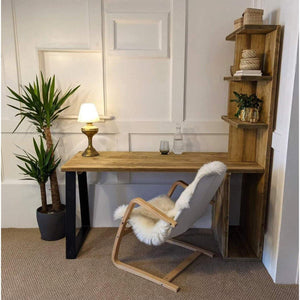 Desk With Integrated Bookshelf - RizAndMicaMake