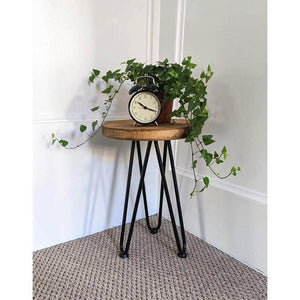 Solid Minimalist Round Stool - RizAndMicaMake