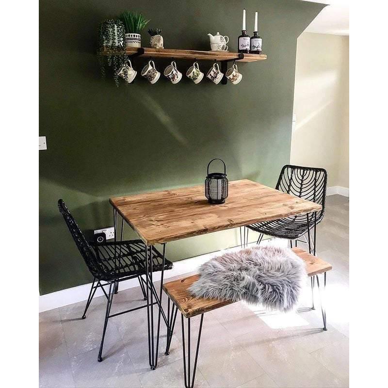 Shelf with Modern Cast Steel Brackets - RizAndMicaMake
