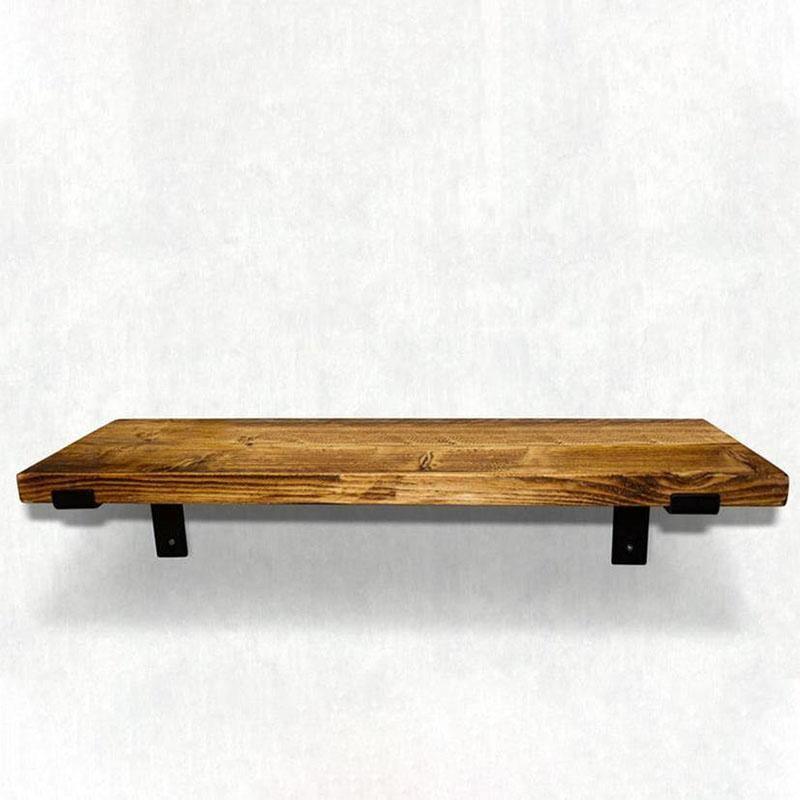 Shelf with Modern Cast Steel Brackets - RizAndMicaMake