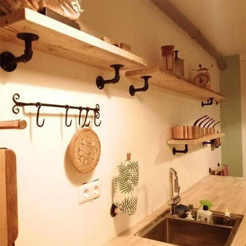 Pipe Bracket Shelf - RizAndMicaMake