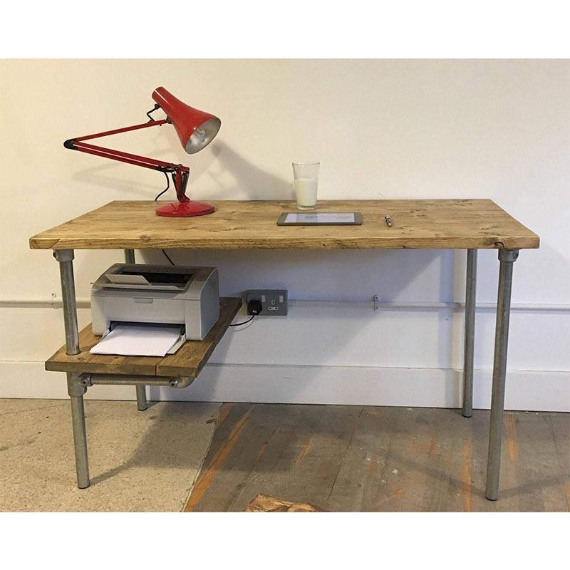 Scaffold Desk With Shelf - RizAndMicaMake