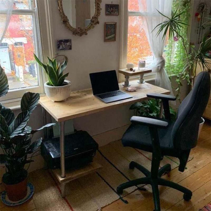 Scaffold Desk With Shelf - RizAndMicaMake