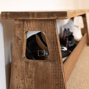 ARVID: Reclaimed Wood Storage Bench Made in the UK