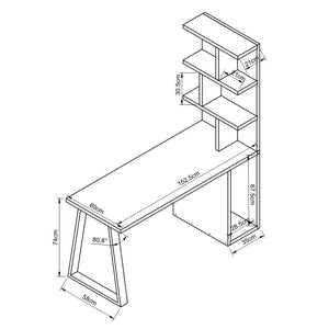 BIGSBY: Desk With Integrated Bookshelf