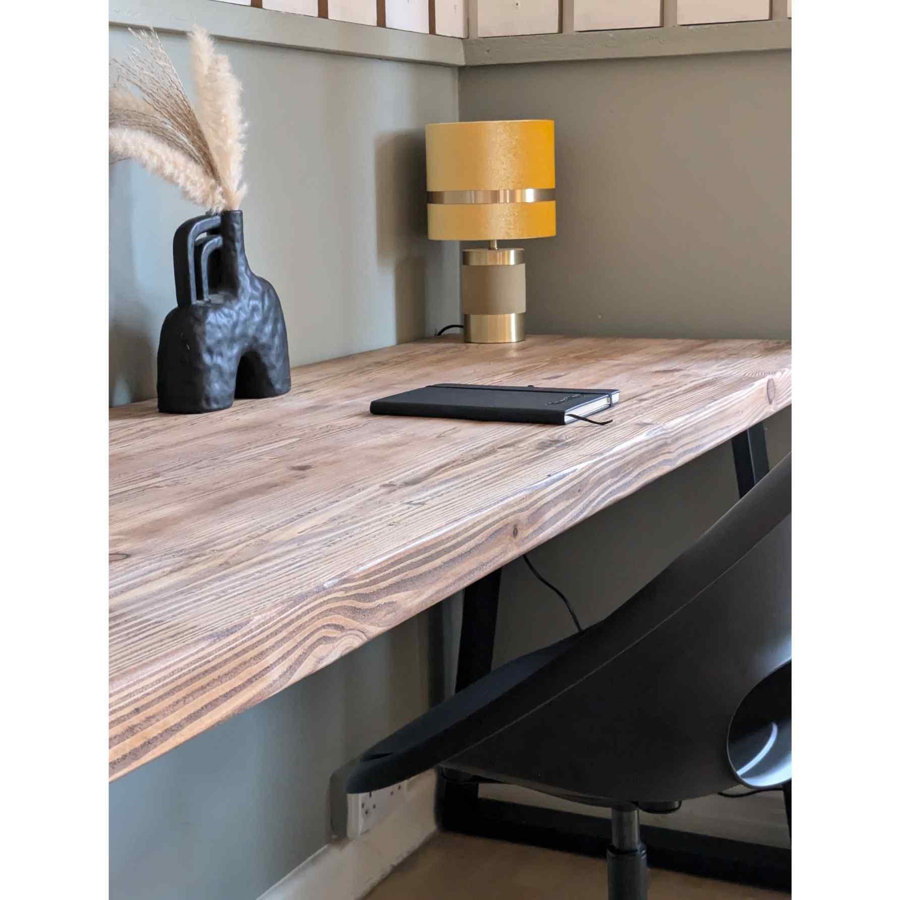 Reclaimed Wood Industrial Desk The "Weigman" Reclaimed Wood Executive