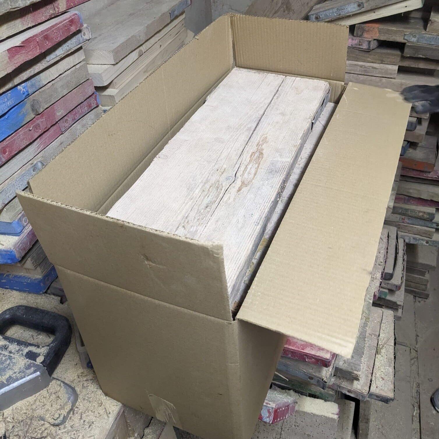 8x 1-2ft Reclaimed Scaffold Board Offcuts Box