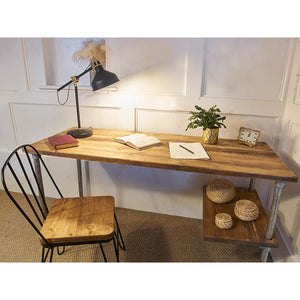 Scaffold Desk with Shelf+Wheels - RizAndMicaMake