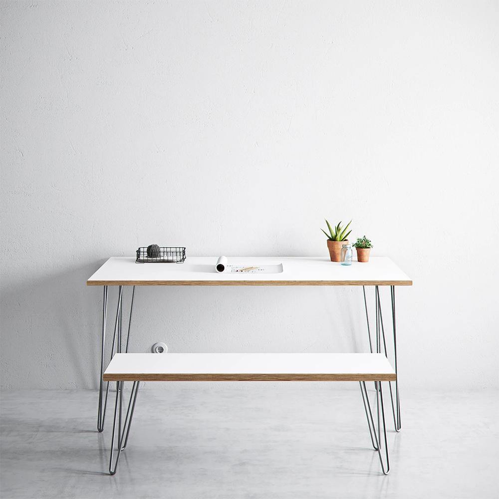 Scandinavian Style Birch Ply Formica Desk - RizAndMicaMake