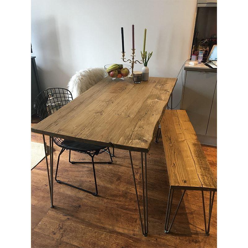Hairpin Dining Tables with Hairpin Legs Reclaimed Dining Room Table
