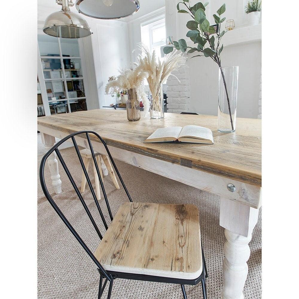 Hairpin Dining Chair Made with Reclaimed Wood- Available in a Range of Finishes