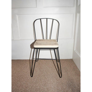 Hairpin Dining Chair Made with Reclaimed Wood- Available in a Range of Finishes