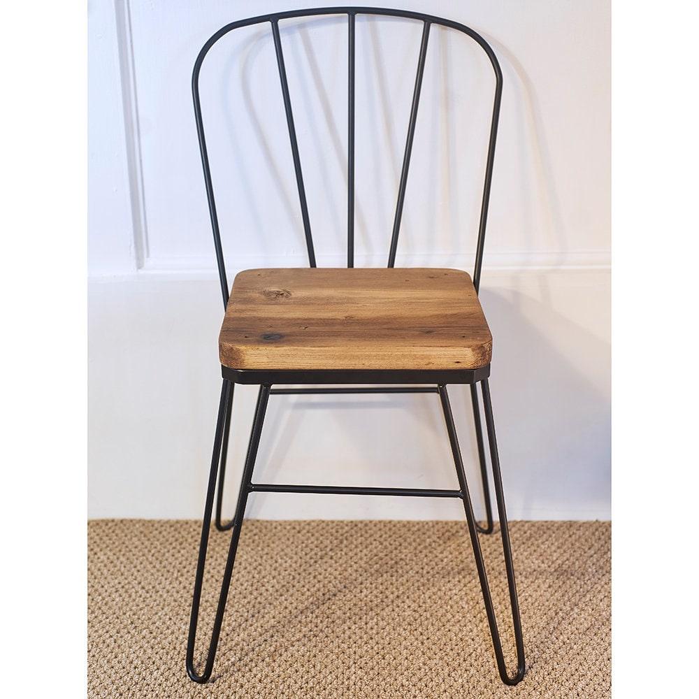 Hairpin Dining Chair Made with Reclaimed Wood- Available in a Range of Finishes