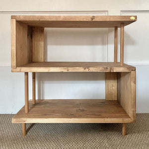 Wooden Bookcase Unit, Reclaimed Boards, Customisable Finish