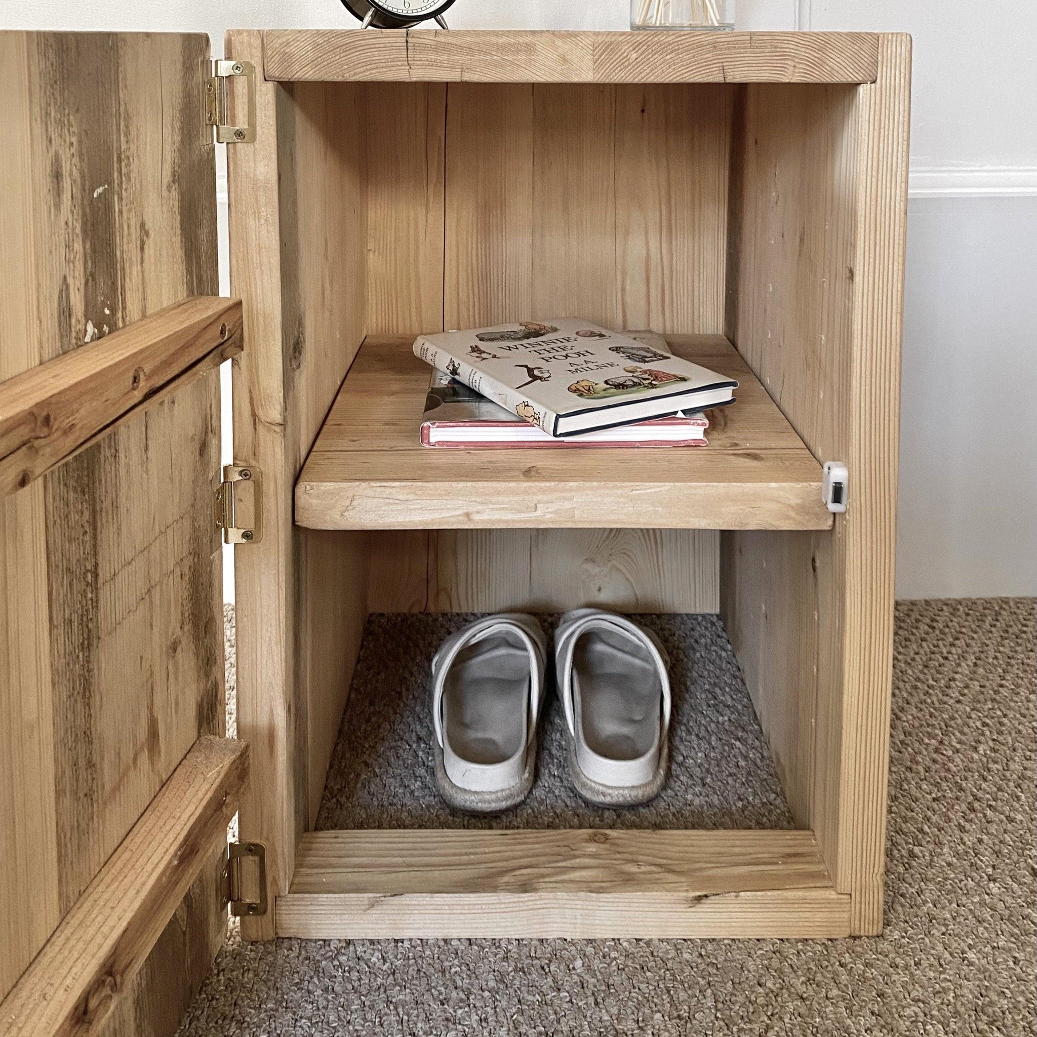 Solid Raud Cupboard PURCI: Reclaimed Solid Wood Cupboard Unit - RizAndMicaMake