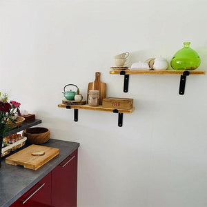 Shelf with Modern Cast Steel Brackets - RizAndMicaMake